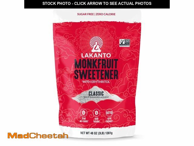 Lot 74-12713924 - Lakanto Monk Fruit Sweetener With Erythritol, White Sugar Substitute From Monk Fruit Extract, Classi...