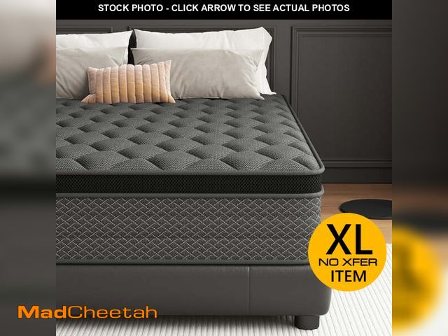 Lot 74-12782771 - Mocangtu 12" Queen Hybrid Mattress in a Box, Gel Memory Foam with Individually Wrapped Pocket Coils,...