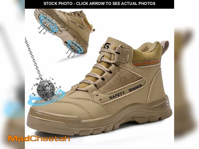 Lot 74-14382294 - LANGTAN Steel Toe Work Boots for Men - High Top Puncture Resistant Safety Boots - Industrial Boot fo...