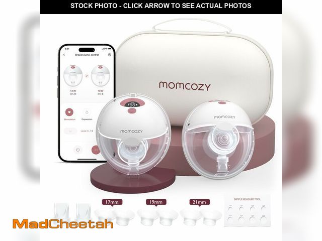 Lot 74-13454338 - Momcozy M5 Smart APP Controlled Wearable Breast Pump Hands-Free Wireless Electric Pump 3 Modes 9 Suc...