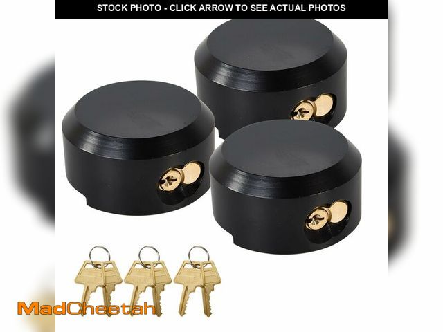Lot 74-14067527 - Pomunty 3 Pack Puck Locks for Trailers Keyed Alike 2-7/8" Hidden Shackle Padlocks Heavy Duty Solid S...