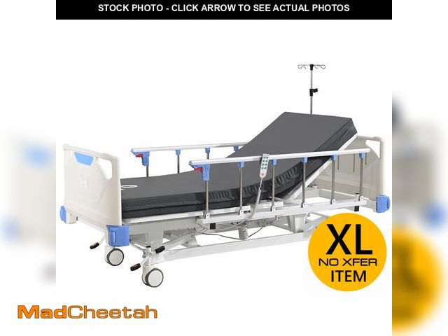 Lot 74-12658713 - OLERN Premium 3 Function Full Electric Hospital Bed with 4.7" Memory Mattress for Home Use-16.1"-29....