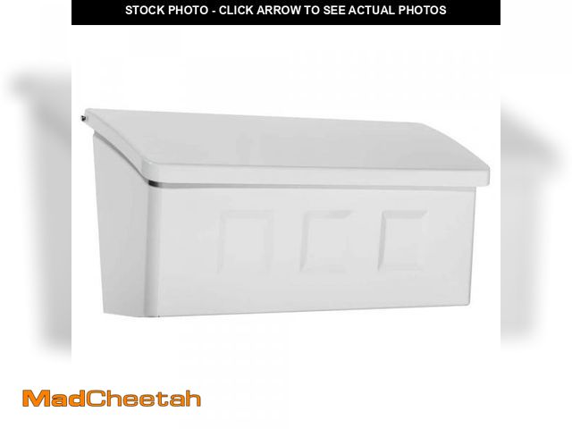 Lot 74-12364950 - Architectural Mailboxes Wayland White, Small, Steel, Wall Mount Mailbox - UNUSED