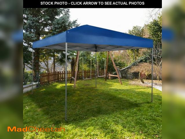 Lot 74-12402065 - Summit Living 10 X 10 Ft Pop-up Canopy Tent Straight Legs Instant Canopy for Outside with Wheeled Ba...