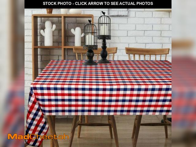 Lot 74-13955517 - Urban Villa Tablecloth Buffalo Check Table Cloth Tabletop Cover Kitchen Dining Tablecloth 100% Cotto...