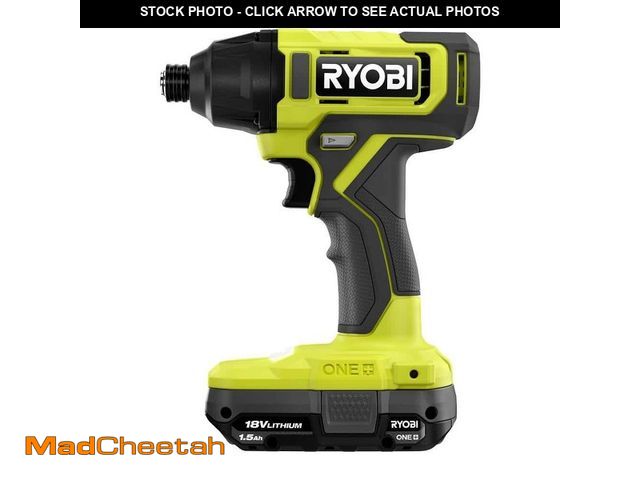 Lot 74-14246346 - RYOBI ONE+ 18V Cordless 1/4 in. Impact Drill/Driver Kit with (2) Compact Batteries and Charger - UNU...