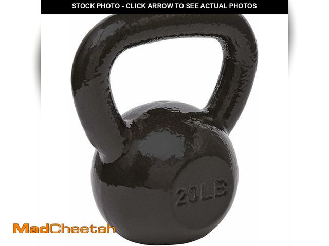 Lot 74-13069233 - Basics Cast Iron Kettlebell, 20 Pounds, Black - UNUSED