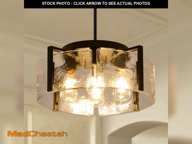 Lot 74-13958545 - Black Chandelier for Dining Room Light Fixture, 4 Light Entryway Light Fixture, Adjustable Pendant L...