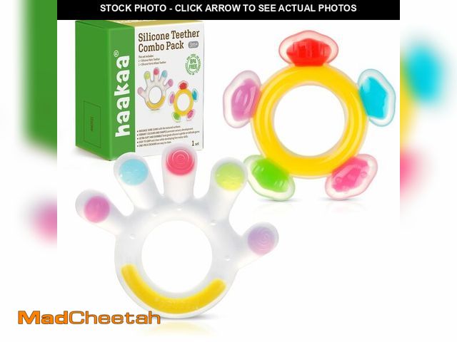 Lot 74-14048510 - Haakaa Silicone Teether Combo, Baby Freezer Teething Toys for Sore Gums, Easy-Grip Sensory Teethers ...