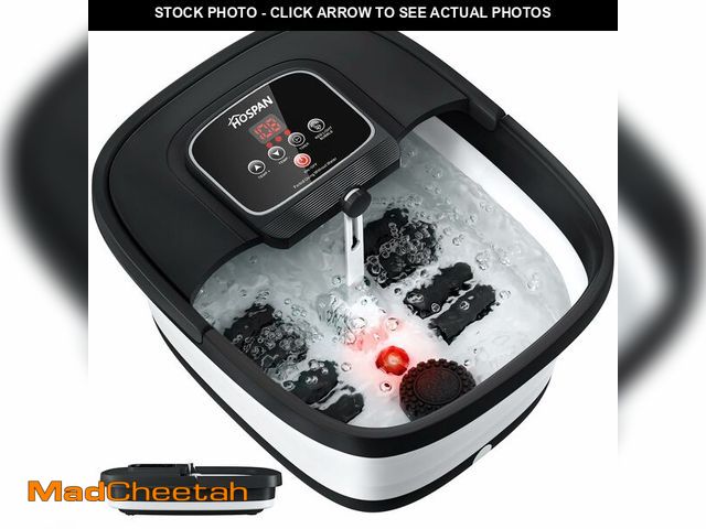 Lot 74-13950666 - HOSPAN Collapsible Foot Spa with Heat, Bubble, Red Light, and Temperature Control, Foot Bath Massage...