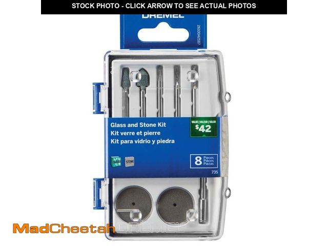 Lot 74-13001630 - *DIRTY* Dremel Glass and Stone Rotary Accessory Micro Kit (8-Piece) *DIRTY*  - USED