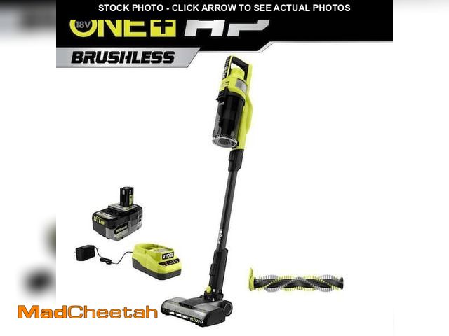 Lot 74-12793762 - (MISSING BATTERY,CHARGER) ONE+ HP 18V Cordless Pet Stick Vacuum Cleaner Kit with 4.0 Ah HIGH PERFORM...