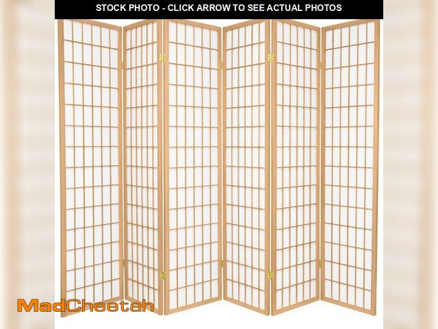 Lot 74-12663787 - RED LANTERN 6 ft. Natural 6-Panel Room Divider - UNUSED