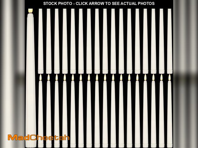 Lot 74-12716490 - Reginary 36 Pieces Flameless Taper Candles Bulk 11" Plastic Lights Window LED Battery Operated Candl...