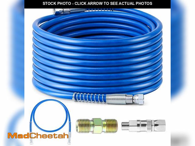 Lot 74-13543658 - Gyfent 50Ft x 1/4" Airless Paint Sprayer Hose, 8500PSI High Pressure Airless Paint Spray Hose with 5...