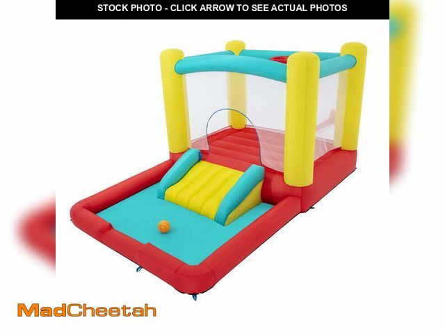 Lot 74-13735333 - PlayDay Jump 'N Away Inflatable Bounce House with Play Features, Indoor/Outdoor, Ages 3+ - UNUSED