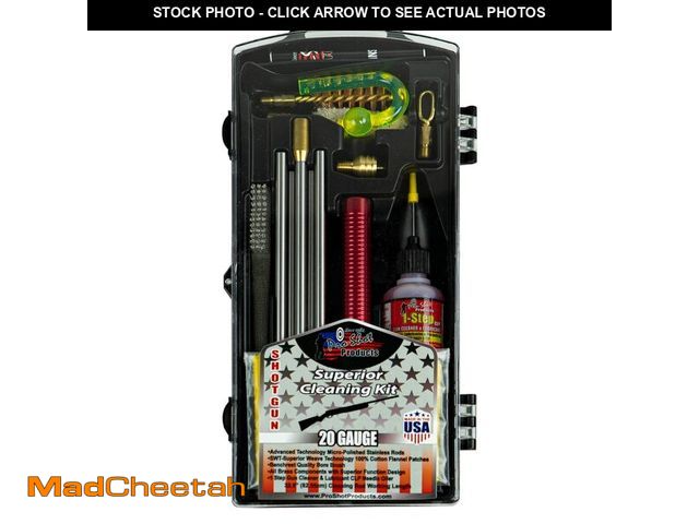 Lot 74-13629132 - Pro-Shot 20 Gauge Shotgun Cleaning Kit Ã¢â¬â Stainless Micro-Polished Rods, Wool Mop, 20ga Bore B...