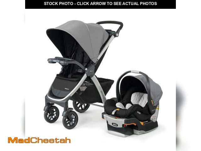 Lot 74-13133076 - Chicco Bravo 3-in-1 Trio Travel System, Bravo Quick-Fold Stroller with KeyFit 30 Infant Car Seat and...
