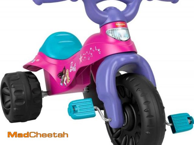 Lot 74-12096152 - Fisher-Price Toddler Tricycle Barbie Tough Trike, Toy Bike with Handlebar Grips &amp; Storage for Ou...