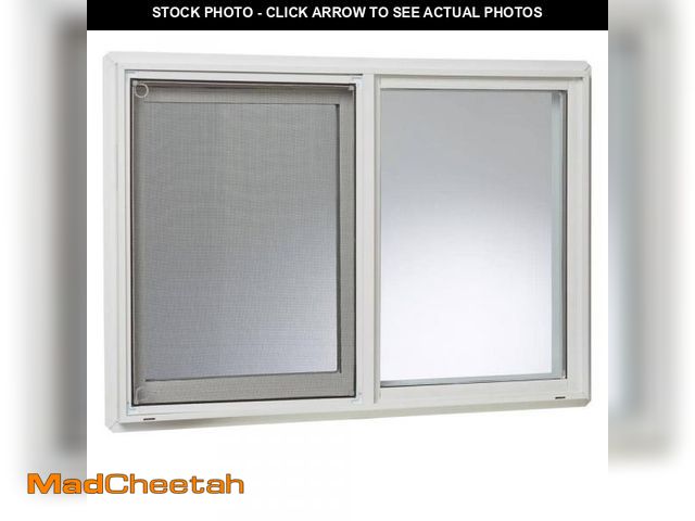 Lot 74-12530781 - TAFCO WINDOWS 32.25 in. x 22.25 in. White Left-Hand Double-Pane Insulated Glass Vinyl Sliding Baseme...