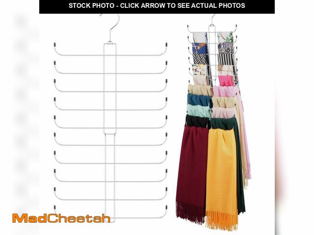 Lot 74-13967530 - ZEDODIER Scarf Organizer Scarf Hanger for Closet, 2 Pack Rotatable Sturdy Hijab Holder Holds 40 Scar...