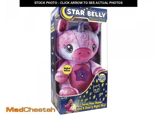 Lot 74-12440464 - Ontel Star Belly Dream Lites, Stuffed Animal Night Light, Magical Pink And Purple Unicorn - Projects...