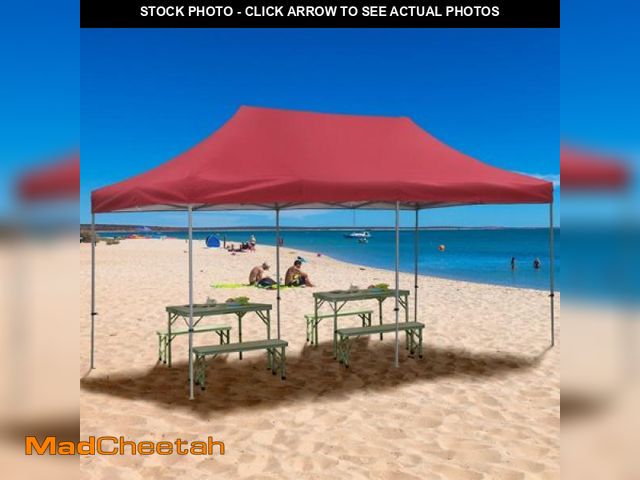 Lot 74-12108671 - Ainfox 11 X 11 Ft Patio Pop up Canopy Gazebo on Clearance  Outdoor Foldable Canopy Tent with Mosquit...