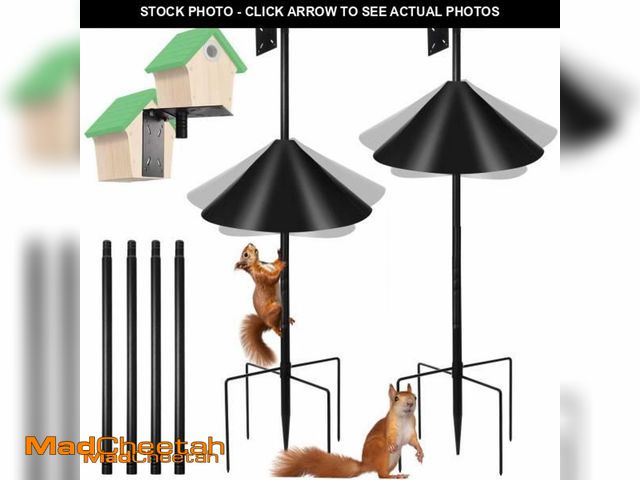 Lot 74-11747660 - Gisafai 2 Set Bird House Pole Mount Kit with Squirrel Baffle 79 Inch Bird Feeder Pole Adjustable Hea...
