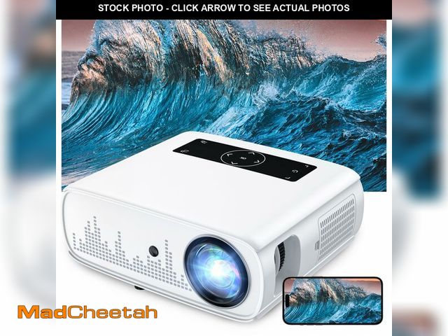 Lot 74-12841947 - GROVIEW Projector, Projector with WiFi and Bluetooth, 15000lux FHD Outdoor Projector, Portable Movie...