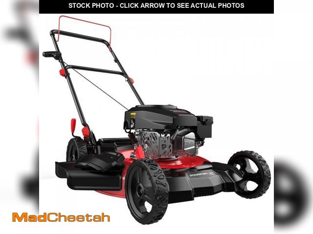 Lot 74-12338502 - PowerSmart Gas Lawn Mower  21 Inches 144cc 2-in-1 Walk-Behind   Side Discharge Push Lawn Mower - UNU...