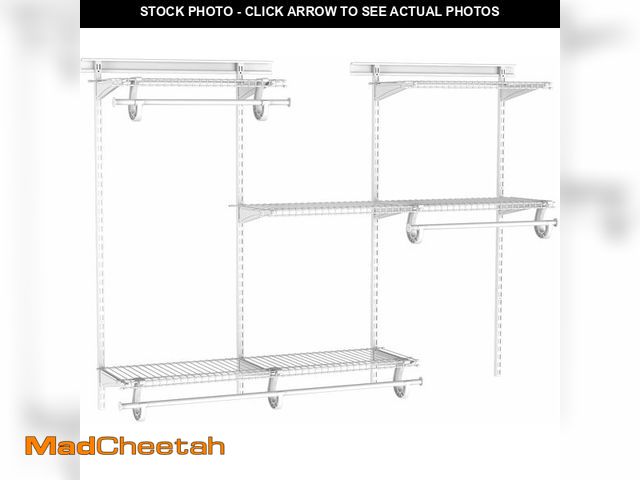 Lot 74-13835637 - ClosetMaid ShelfTrack Wire Closet Organizer System, Adjustable from 4 to 6 Ft., With Shelves, Clothe...