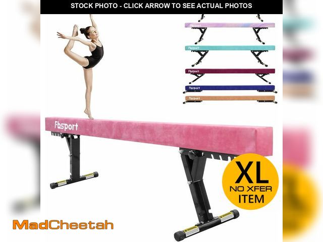Lot 74-13075764 - FBSPORT 8ft Adjustable Balance Beam: High and Low Floor Beam Gymnastics Equipment for Kids/Adults,Gy...