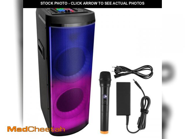 Lot 74-12271447 - Pyle Bluetooth Portable PA Party Speaker - 600W Dual 12Ã¢â¬Â Rechargeable Outdoor BT Karaoke Audio...