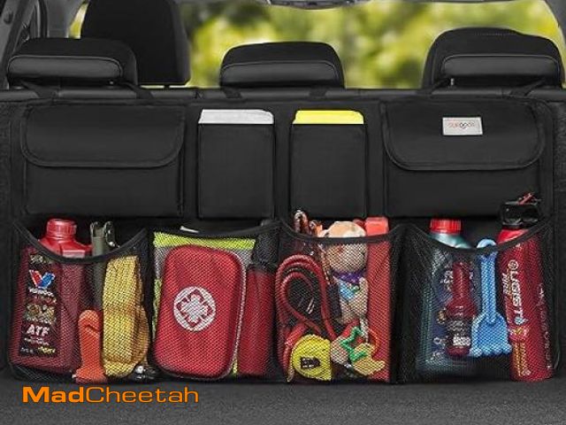 Lot 74-12121507 - SURDOCA Hanging Trunk Organizer for SUV, [UPGRADED 7 Times] Car Organizers and Storage, Car Accessor...