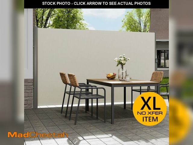 Lot 74-12564429 - *SEE DETAILS* VEVOR Retractable Side Awning, UV 50 71''x118'' Rugged Full Aluminum Rust-Proof, Patio...
