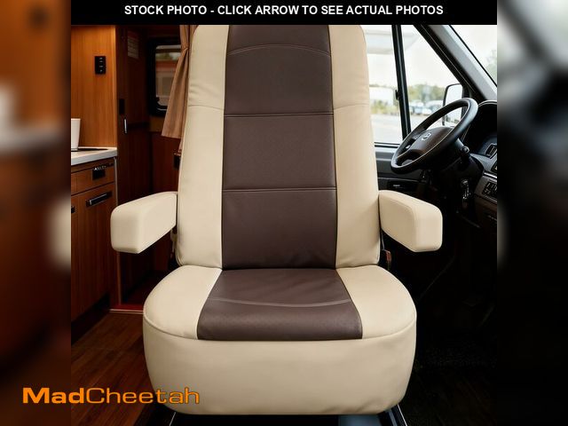 Lot 74-14263619 - 2-Pack RV Seat Covers for Captain Chairs: Faux Leather Motorhome Seat Protectors with Armrest Covers...