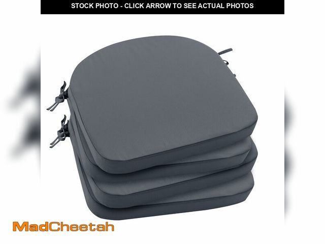 Lot 74-12715701 - Outdoor Chair Cushions Set of 4: Waterproof &amp; Fade Resistant Patio Furniture Cushions - 18.5 x 1...