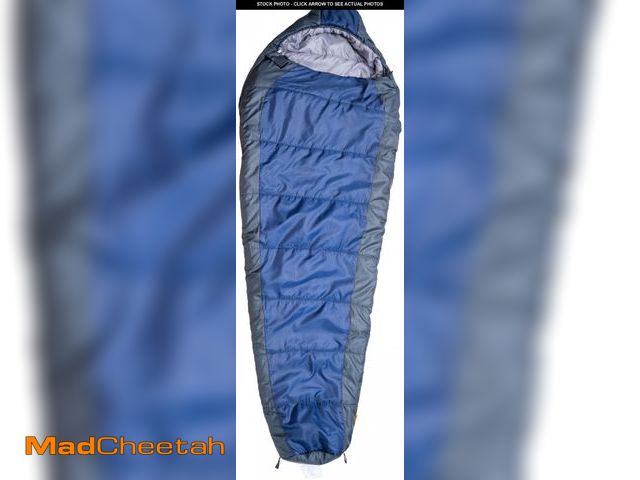 Lot 74-12406835 - Ozark Trail 30F with Soft Liner Camping Mummy Sleeping Bag for Adults, Blue - USED