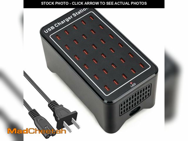 Lot 74-12979196 - USB C Charger Station 150W, 30 Port USB Charger Block USB Charging Hub, Multiport USB C Charger Desk...
