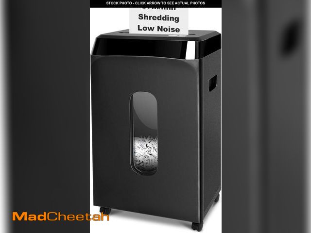 Lot 74-12522602 - Wingwise 58dB Quiet P-4 Cross-Cut Paper Shredder for Home &amp; Office Use | Fast 8-Sheet Feeding, 4...