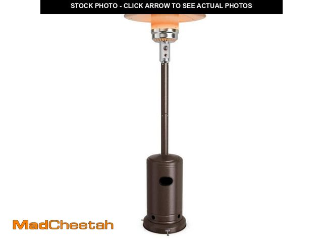 Lot 74-14115401 - Kadehome 50,000 BTU Gray Outdoor Propane Patio Heater with Wheels, Tip-Over Protection, Freestanding...