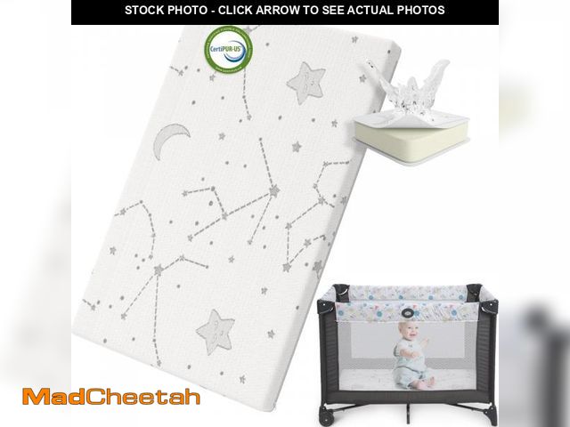 Lot 74-11559266 - YENING Pack and Play Mattress Topper Baby Pack N Play Mattresses for Playpen and Playard with Washab...