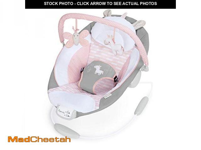 Lot 74-12399114 - Ingenuity Soothing Baby Bouncer Infant Seat with Vibrations, -Toy Bar &amp; Sounds, 0-6 Months Up to...
