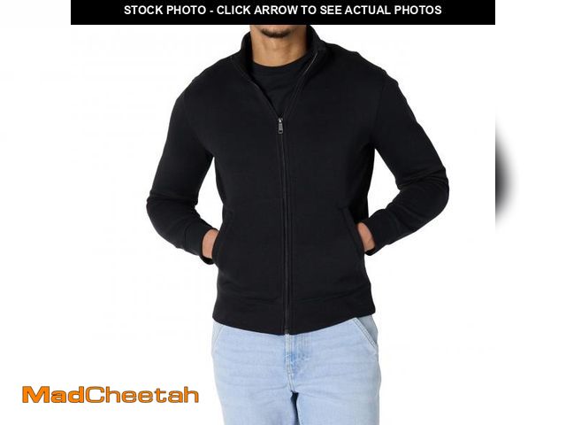Lot 74-12371553 - Essentials Men's Sweatshirt, Mock Neck, Fleece Zip Up, Black, XX-Large - UNUSED
