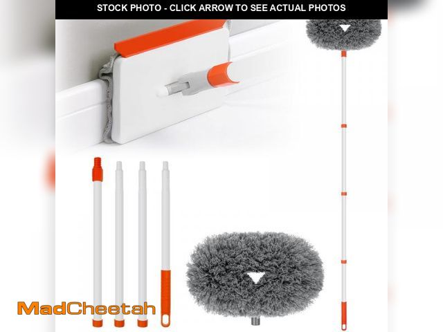 Lot 74-12303794 - Baseboard Cleaner Tool with Handle, Extendable Long Handle Baseboard Cleaning Duster with Reusable P...