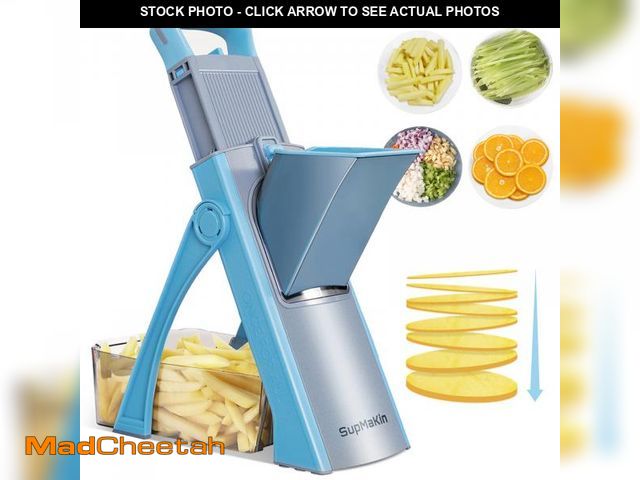 Lot 74-12052463 - SupMaKin Upgrade Safe Mandoline Slicer Plus, Adjustable Potato Slicer, Vegetable Chopper Food Slicer...