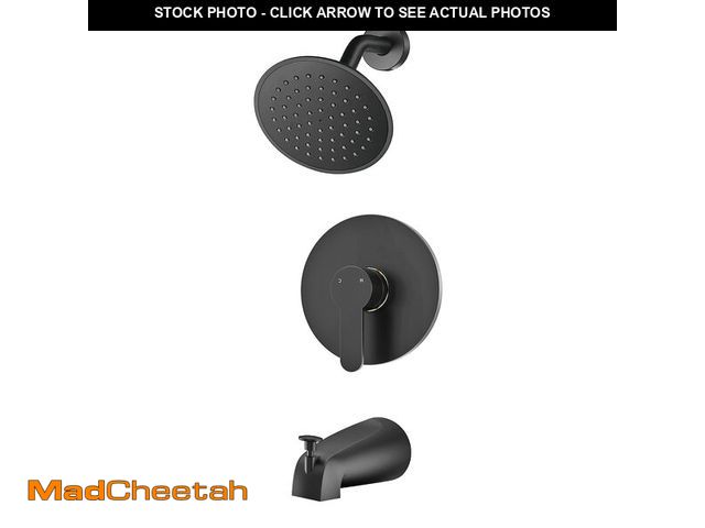 Lot 74-12444502 - WRISIN Black Shower Faucet Set with Tub Spout, Black Shower Head and Handle Set, Bathtub Faucet Set ...