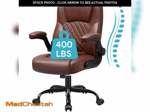 Lot 74-12765924 - COOLHUT Leather Office Chair, Big and Tall Office Chair 400LBS Wide Seat Ergonomic Computer Desk Cha...