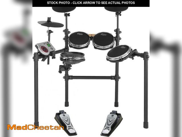 Lot 74-11360541 - Pyle Electric Drum Kit, Electronic Drum Set, Portable &amp; Compact, Touch Sensitive Pads, Supports ...