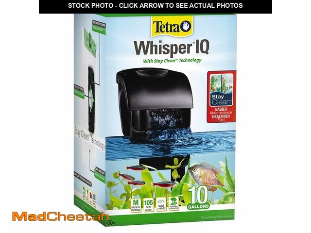Lot 74-12717764 - Tetra Whisper IQ Power Filter 10 Gallons, 105 GPH, with Stay Clean Technology - USED